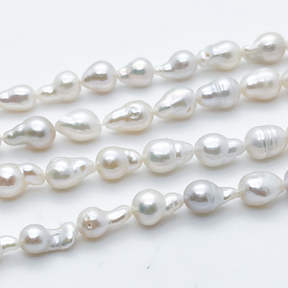 Жемчуг, размер около 9-12*6,5-7 мм, цена за набор 6 шт