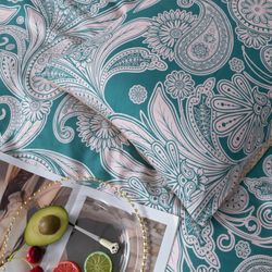 Комплект постельного белья на резинке Делюкс Сатин 100% хлопок «Восточная симфония»