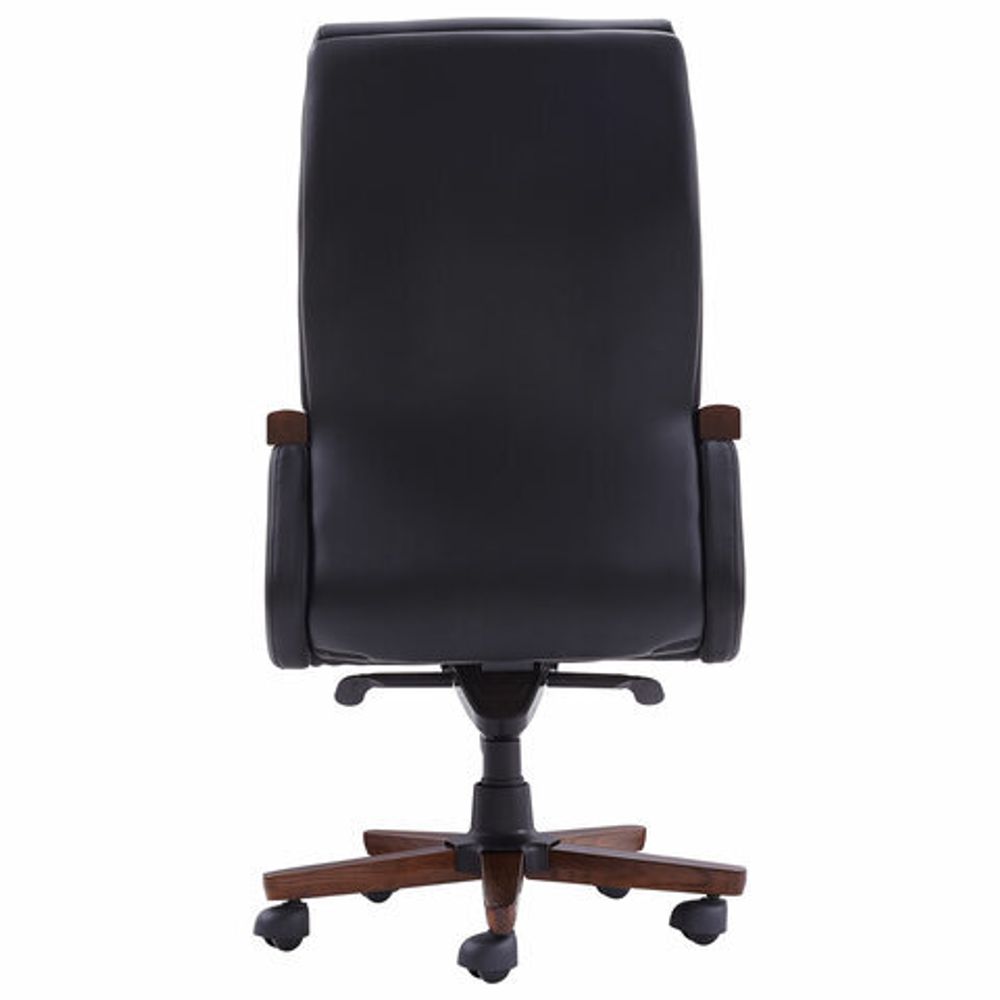 Кресло HAWASAN (ХАВАСАН) "Overlord EX-770", мультиблок, дерево, натуральная кожа, черное, 532934