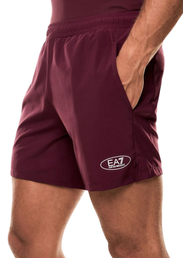 Мужские теннисные шорты EA7 Tennis Pro - bordeaux