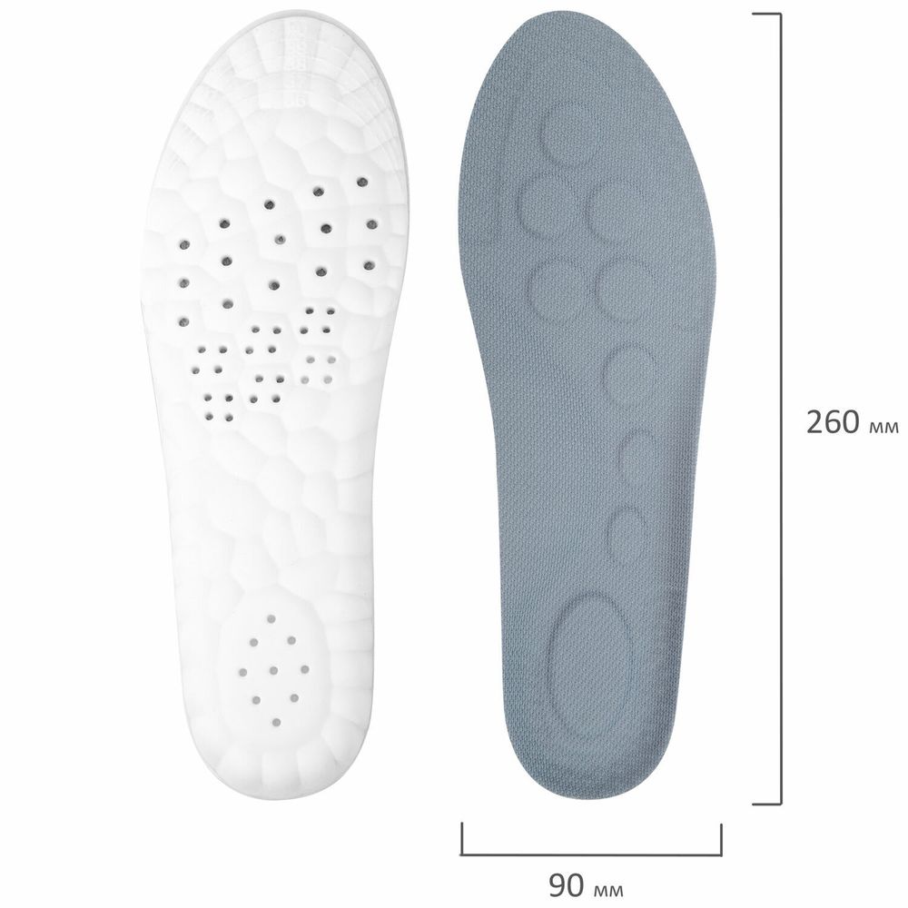 Стельки для обуви АНАТОМИЧЕСКИЕ С СУПИНАТОРОМ, материал PU PRO, размер RU 35-39 / EU 36-40, с линиями выреза, SHEGRA (ШЕГРА), 700740