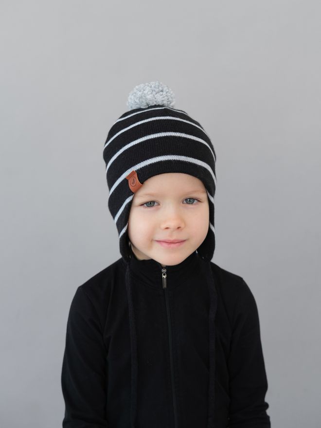 Шапка весенняя/осенняя вязаная КОДИ (Черный)