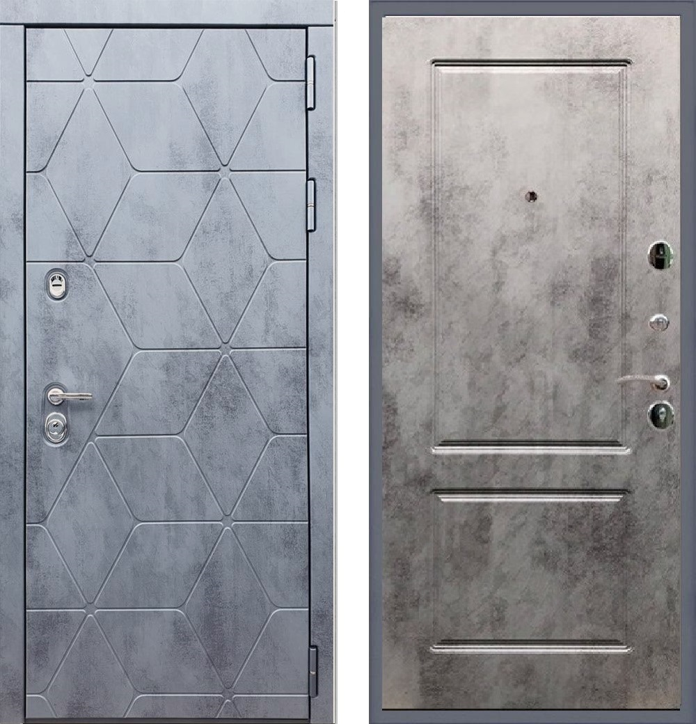 Входная металлическая дверь Рекс 28 Бетон темный / ФЛ-117 Бетон темный 16мм