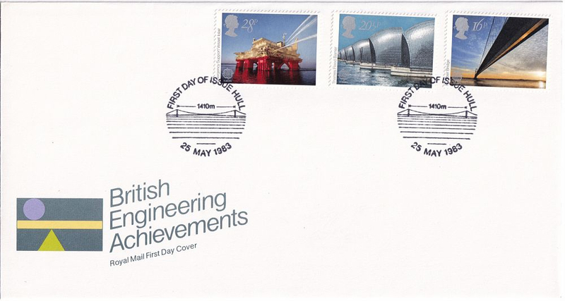 Конверт Первого дня Великобритании от 25 мая 1983 года с тремя марками и спецгашением
