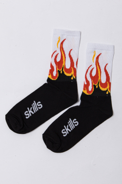 Носки SKILLS Fire Черный/Белый