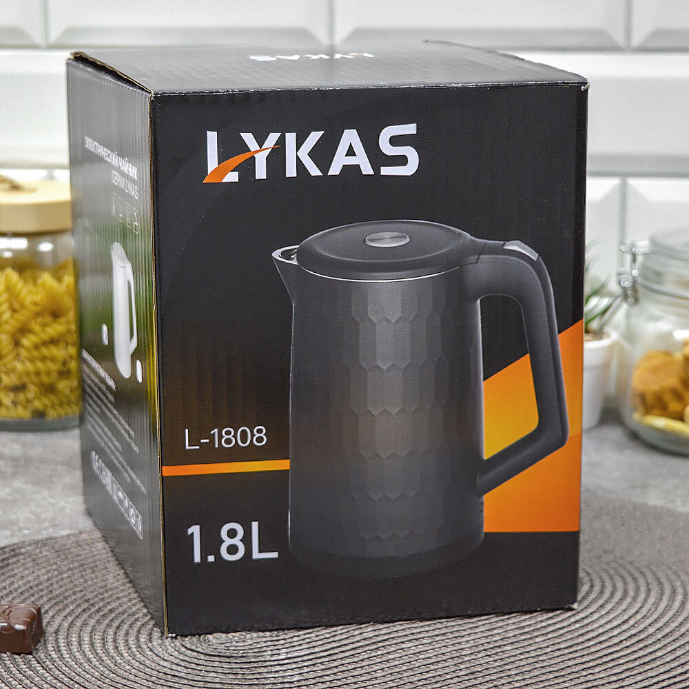 Чайник электрический 1,8л "Lykas" пластик, L-1808