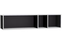 Модульная гостиная Сейдиль белый премиум / черный / белый глянец комплектация 3