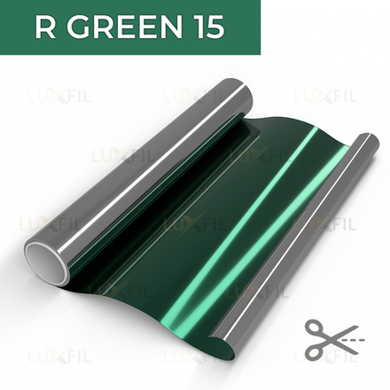 Пленка зеркальная R GREEN 15 LUXFIL, на отрез (ширина рулона 1,524 м.)