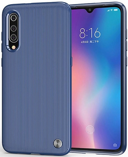 Чехол для Xiaomi Mi 9 (9 Pro 5G) цвет Blue (синий), серия Bevel от Caseport