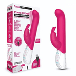Розовый вибромассажер для G-точки Come hither G-Spot Rabbit - 24,5 см. (Цвет: розовый)