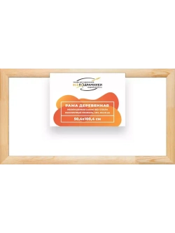 Деревянная рама 50x100 для картин на подрамнике сеч. 60x18