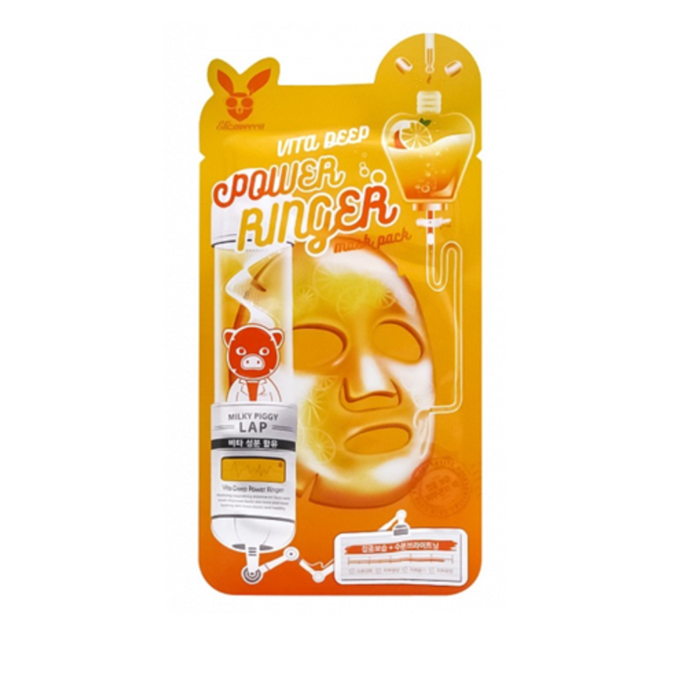 Маска тканевая для лица витаминная - Elizavecca Vita deep power ring mask pack