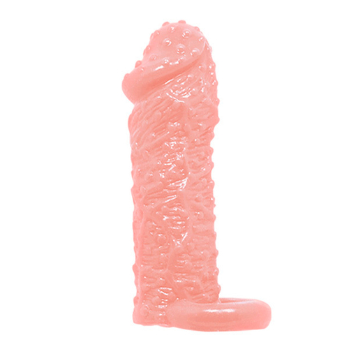 Фаллическая насадка 13см с точками и подхватом мошонки Baile BI-016013-1