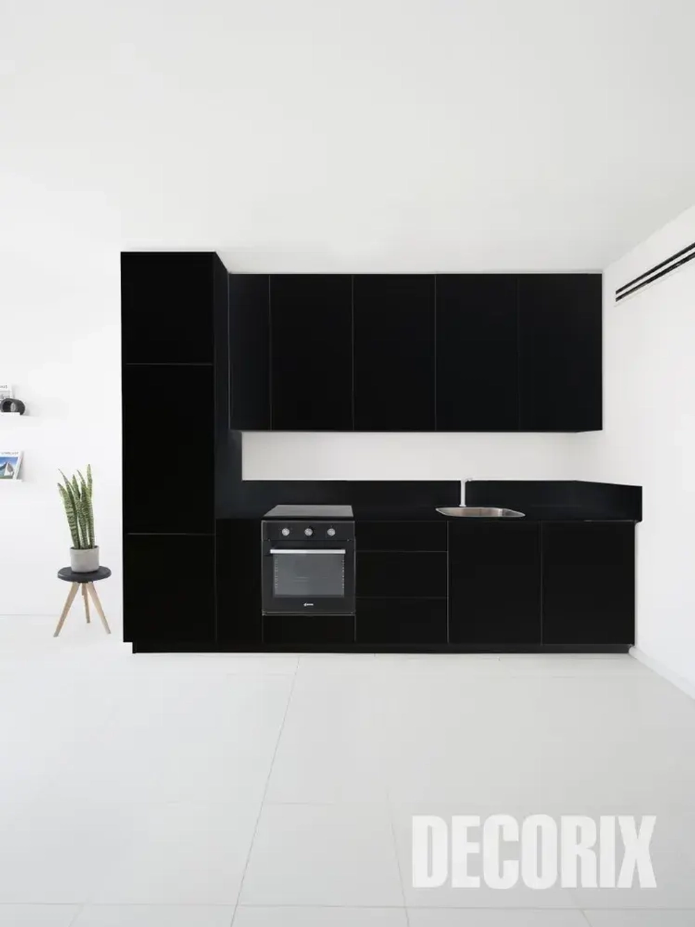 Краска аэрозольная черная матовая акриловая DECORIX - эмаль в баллончике для любых поверхностей 210 мл