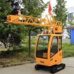 Детский аттракцион экскаватор, кран с клешнёй "Башенный кран"