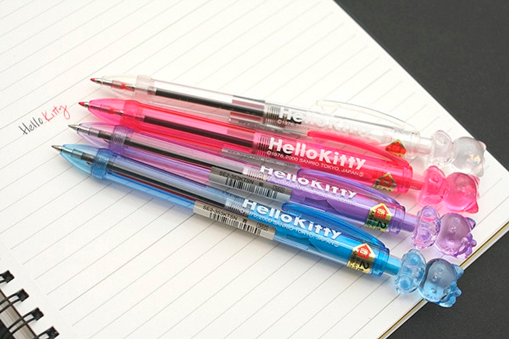 Шариковая ручка 2-в-1 Uni Hello Kitty (голубая)