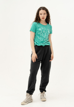 Футболка Bowery NYC Slub "Anchors And Waves" Emerald