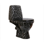 Унитаз-компакт "Премьер" черный кракелюр (гориз, нижн, сид. полип., 2-кн.арм) (Rosa)