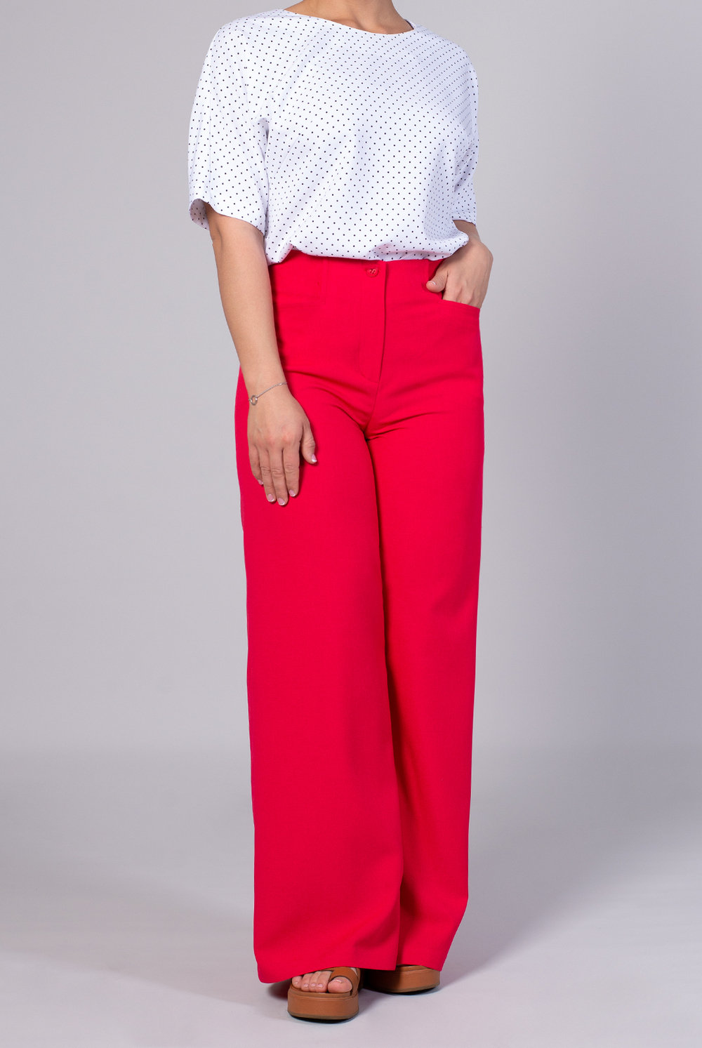 Брюки женские 3679ЛП, красный #38К023679ЛП