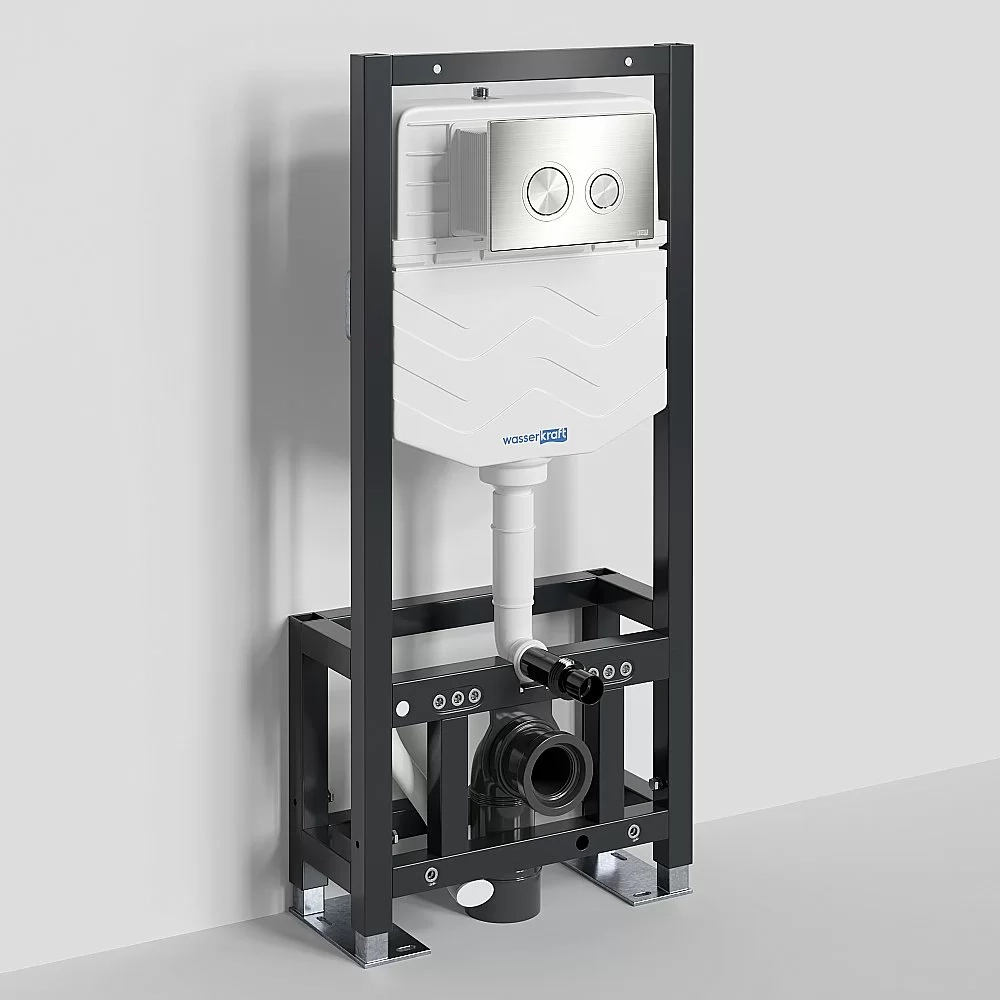 Инсталляция для унитаза WasserKraft Dill 61TLT.010.ME.BN01 с кнопкой никель
