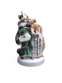 Фарфоровая статуэтка "Лиса и бобер" ЛФЗ