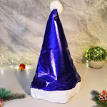 Колпак новогодний "Переливы" 28*38см, синий