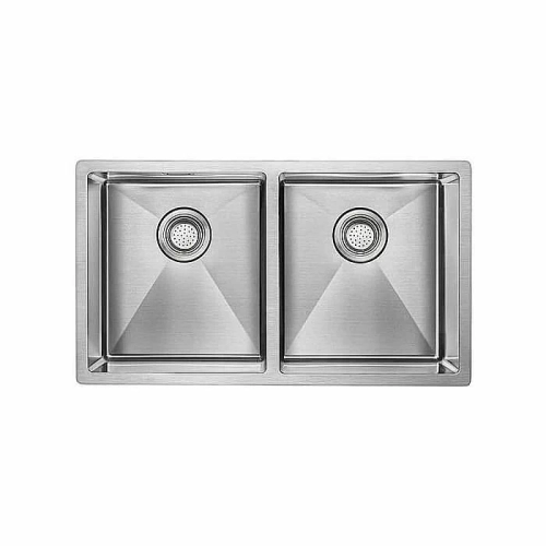 Мойка кухонная Paulmark TWIN PM237844-BS брашированная нерж.сталь