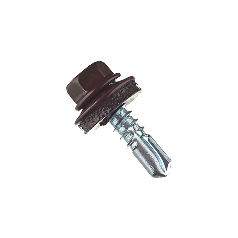 Саморез по металлу 5,5х25 RAL 8017 (250) сверло №3