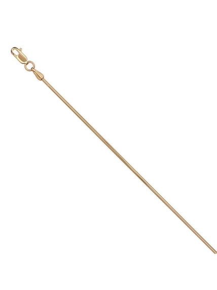 Фото цепочка на шею снейк серебро с позолотой 9262 на белом фоне