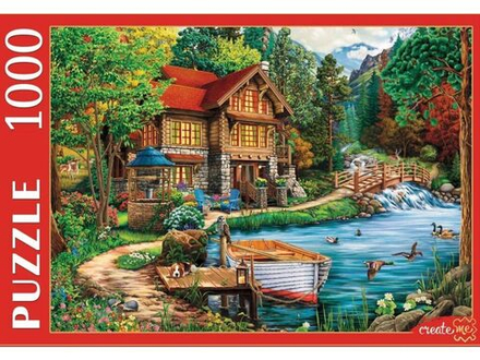 Пазлы 1000 элементов 685*480мм. "Домик у причала"