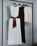 платье без рукавов в длине макси