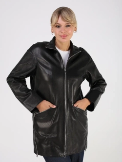 Кожаная куртка демисезонная длинная