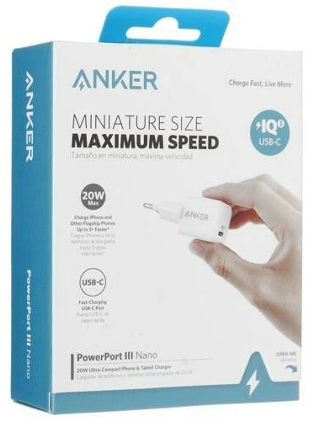 Зарядное устройство Anker PowerPort III Nano белый