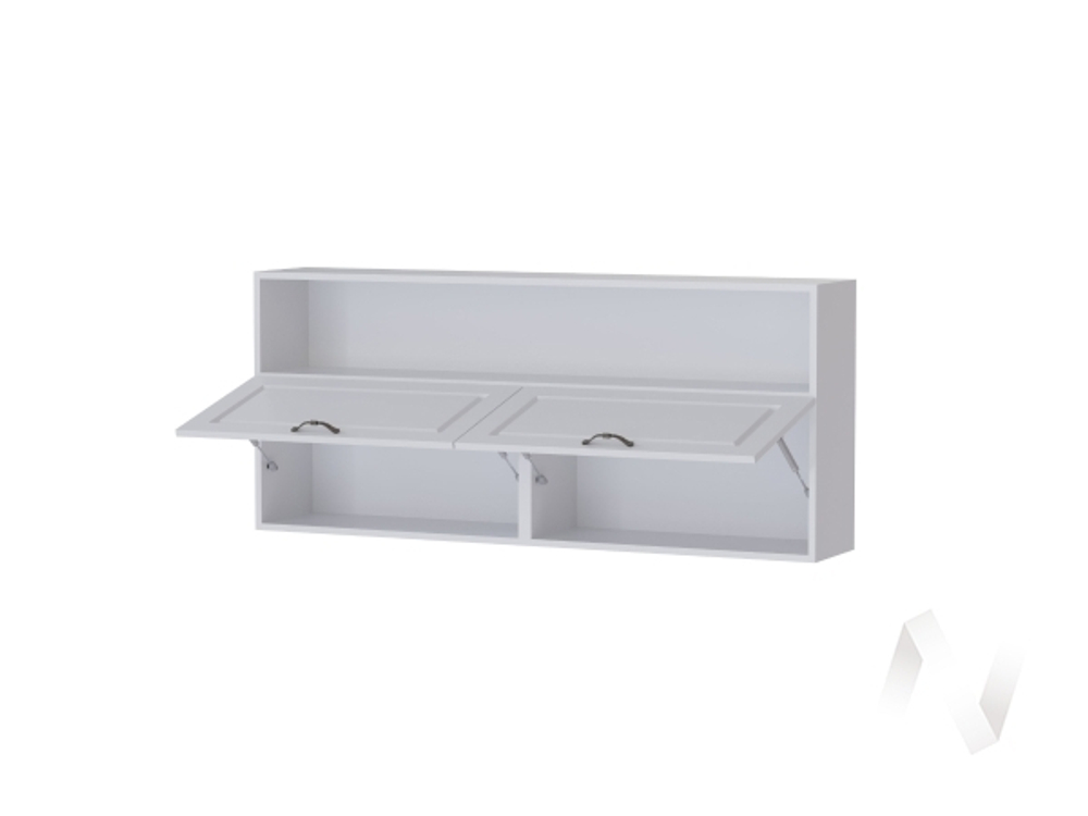 Шкаф навесной Гостиная Апполия (белый/белый дуб)