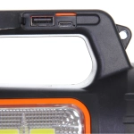 Фонарь ручной 5 режимов 1LED+COB, аккумуляторная батарея 1500mAh USB MH818C