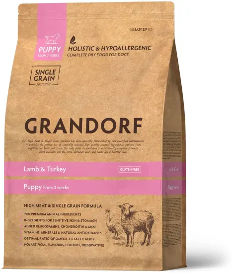 Grandorf Сухой корм для щенков всех пород Ягненок с Индейкой