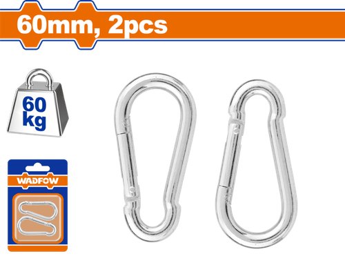 Набор карабинов 60 мм, 2 шт (40) WADFOW WQL2K03