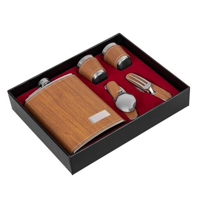 Набор Helios (HS-2023-TZ-6) (фляжка 270мл + 2 стопки + складные вилка + ложка)