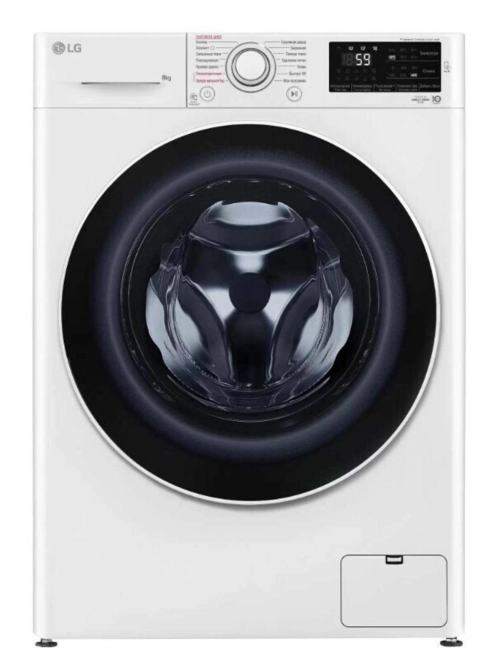 Стиральная машина LG F4M5TSFW белая,8кг,1400об,черный люк,с дисплеем,дозагрузка белья,стиральная машина спаром