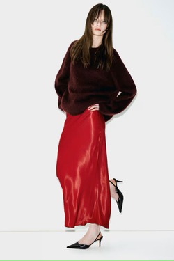 H&M Юбка миди, красный