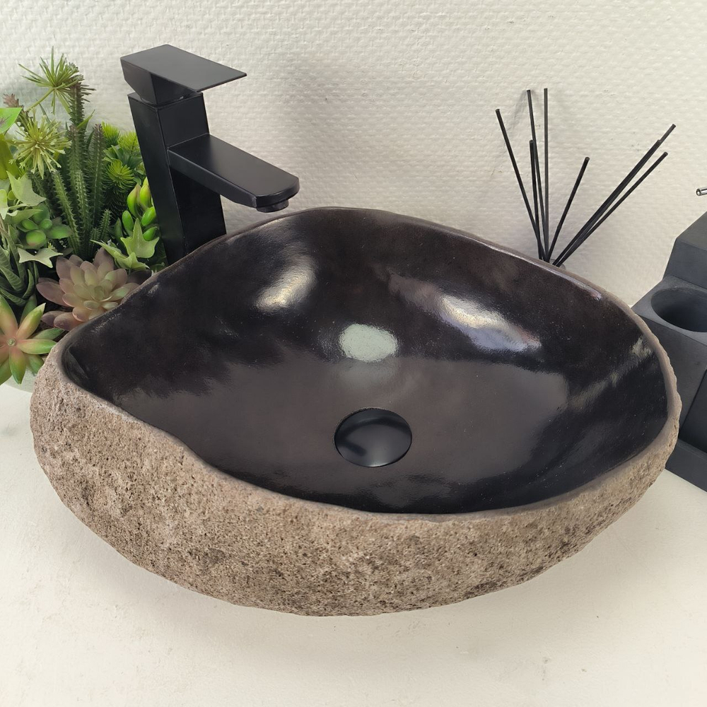 Раковина из речного камня RS-64993 45*36*15 0861