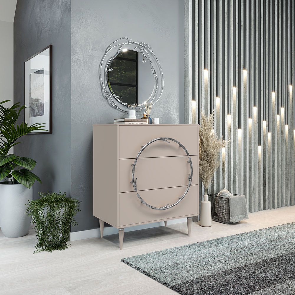 Комод Арт Колор matte Классик Сильвер Серый агат матовый