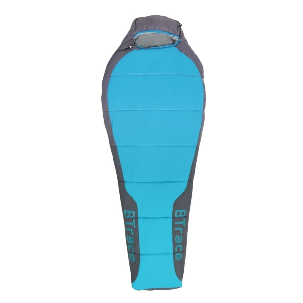 Спальный мешок кокон BTrace Bless L size 220*90 до -24 L, серый/синий
