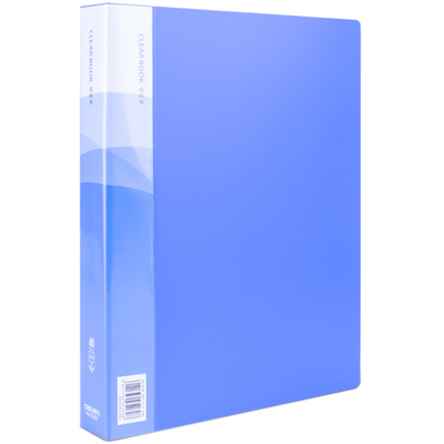 Папка с файлами DELI на 60 вкладышей, голубая