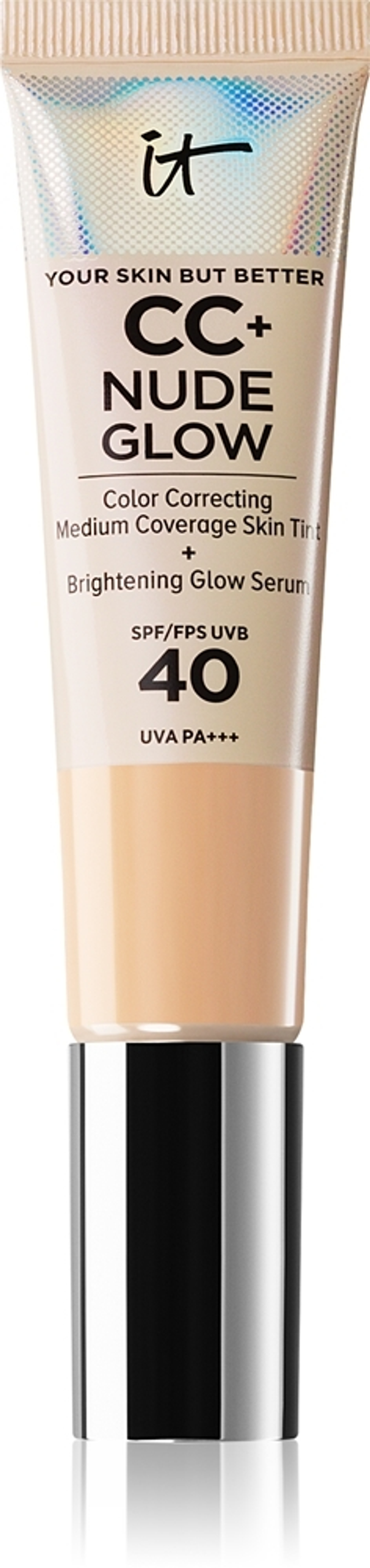 IT Cosmetics Your Skin But Better CC + Nude Glow - Осветляющий тональный крем SPF 40, 32 ml