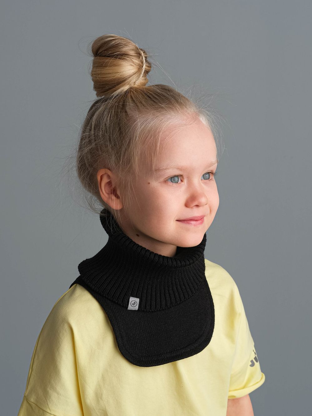 Манишка вязаная хлопковая (Черный)