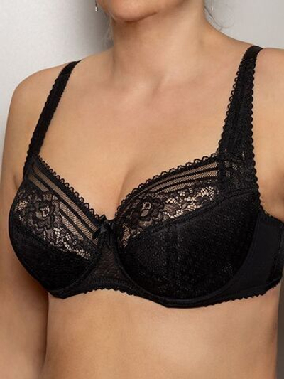 Кружевной бюстгальтер со сшивной чашкой Compliment (Размер: 90C) (Цвет: черный)