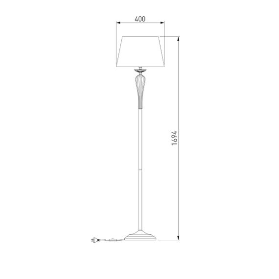 Торшер Bogates Olenna 01105/1 белый