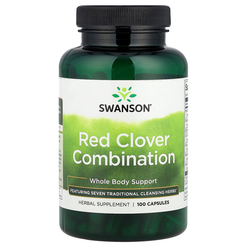 Swanson Vitamins, Красный клевер, 100 капсул