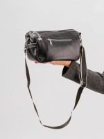 Сумка женская через плечо, кросс-боди, маленькая, черная
